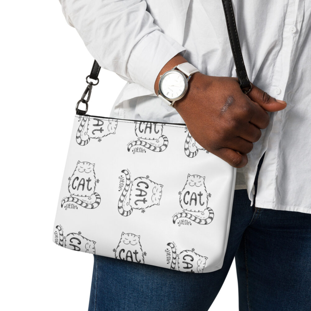 Clutch Feline Typography - Borsa a tracolla - immagine 3