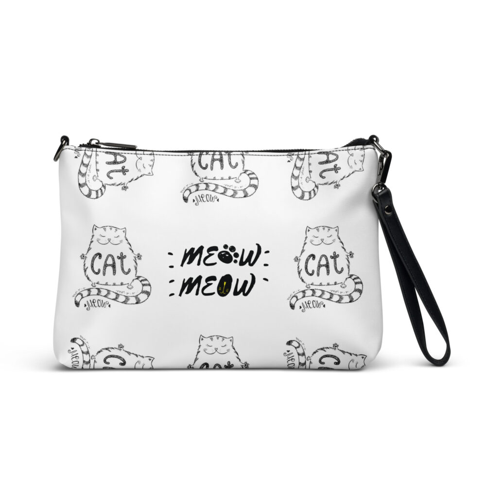 Clutch Feline Typography - Borsa a tracolla