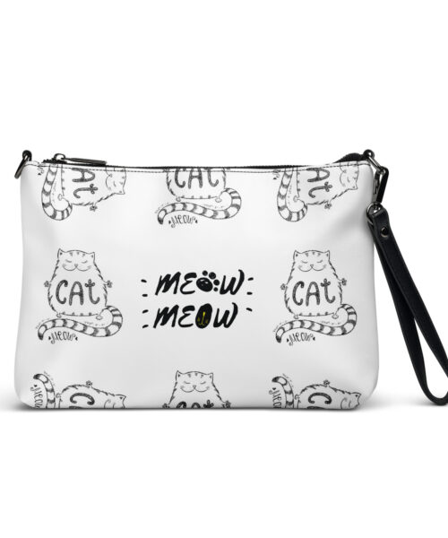 Clutch Feline Typography - Borsa a tracolla