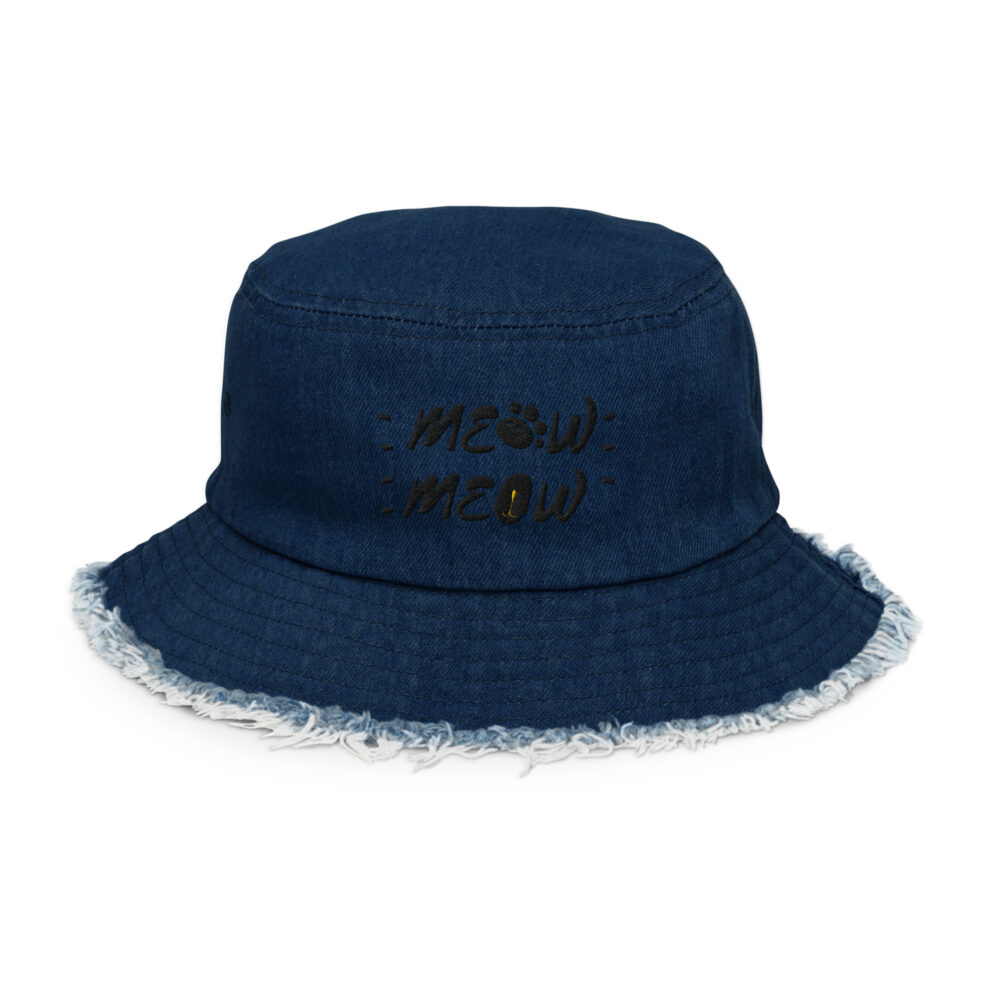 Denim Meow Bucket Hat