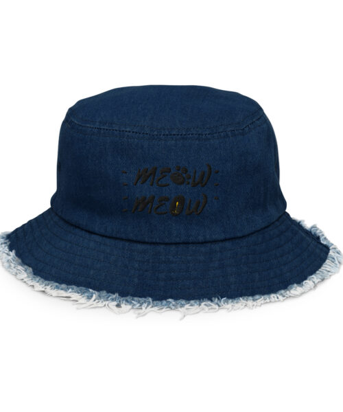 Denim Meow Bucket Hat