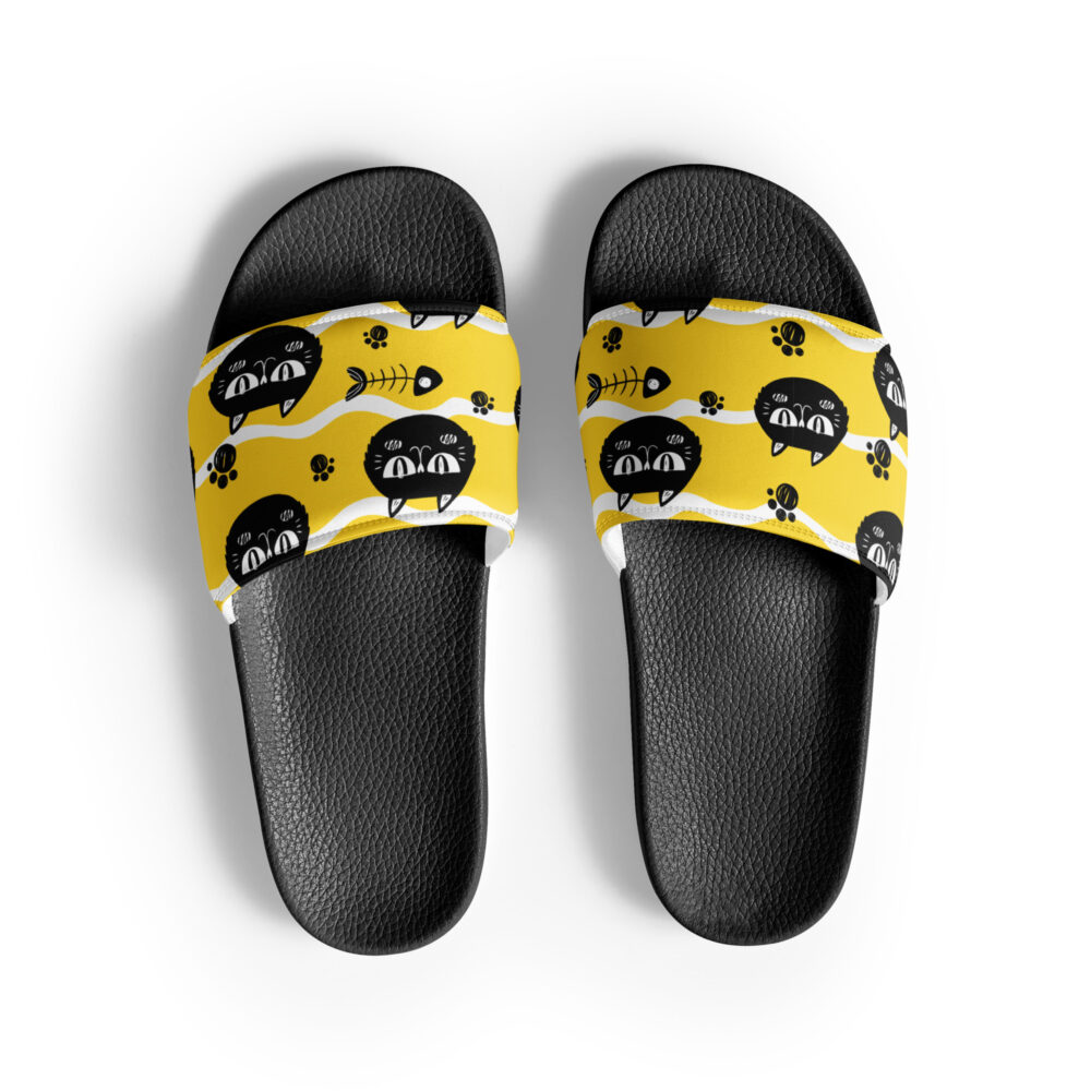 Bold Black & Yellow Slides - Ciabatte da uomo - immagine 2
