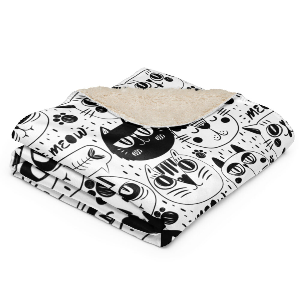 Coperta Sherpa Meow Mix