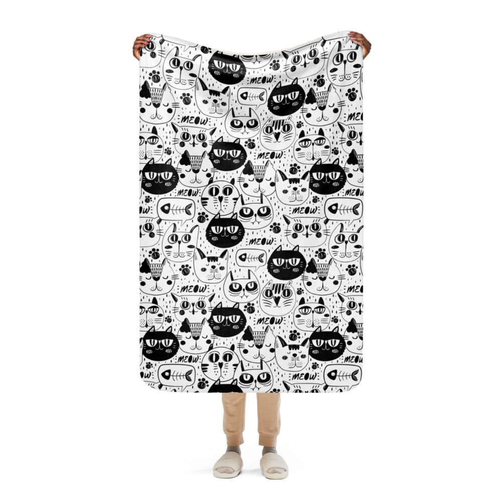 Coperta Sherpa Meow Mix - immagine 11