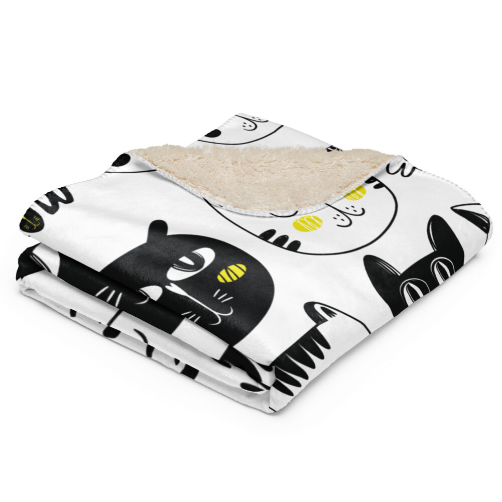 Coperta Sherpa Feline Moods