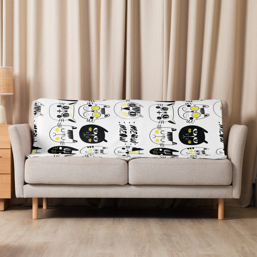 Coperta Sherpa Feline Moods - immagine 5