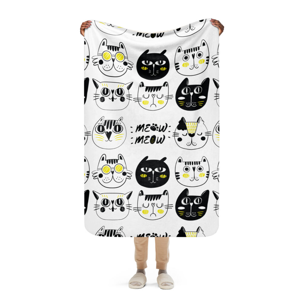 Coperta Sherpa Feline Moods - immagine 8