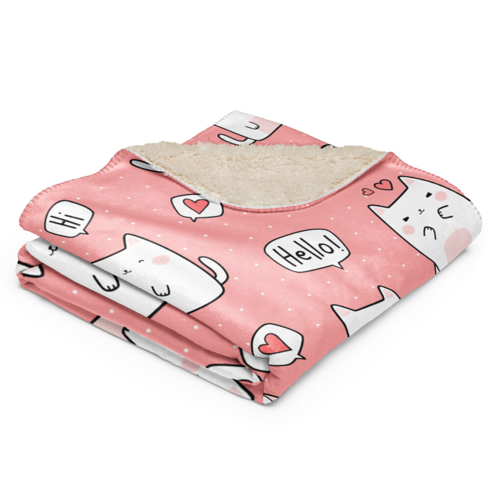 Coperta sherpa Sweet Kitties