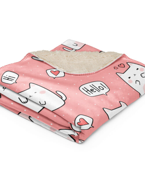 Coperta sherpa Sweet Kitties