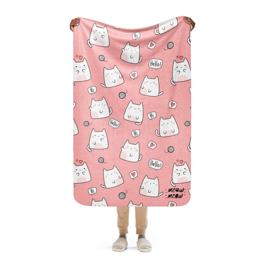 Coperta sherpa Sweet Kitties - immagine 8