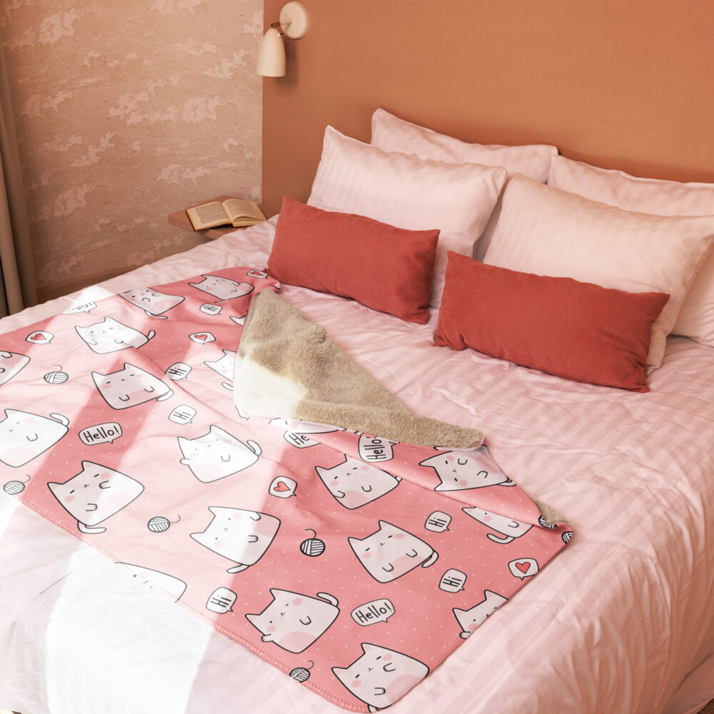 Coperta sherpa Sweet Kitties - immagine 11