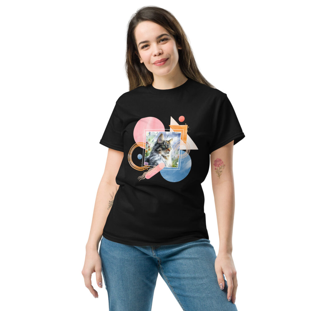 T-Shirt Geometric Feline - immagine 2