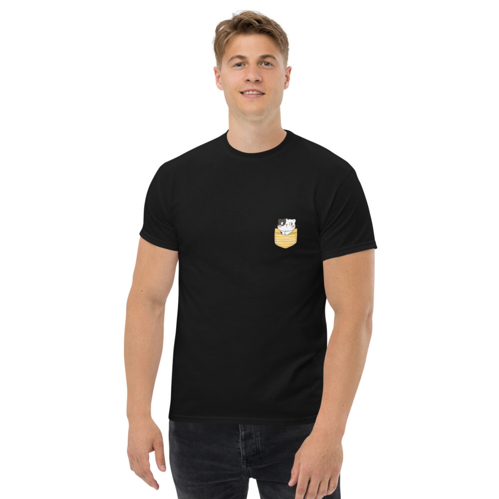 T-Shirt Maniche Corte Yellow Stripe Pocket - immagine 3
