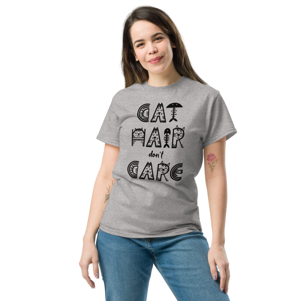 Cat Hair Don't Care Attitude Tee - immagine 12