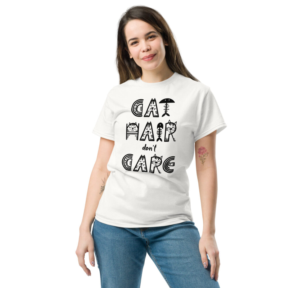 Cat Hair Don't Care Attitude Tee - immagine 14