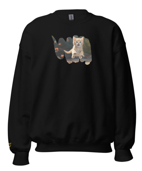 Flying Ginger Kitten Adventure Crewneck