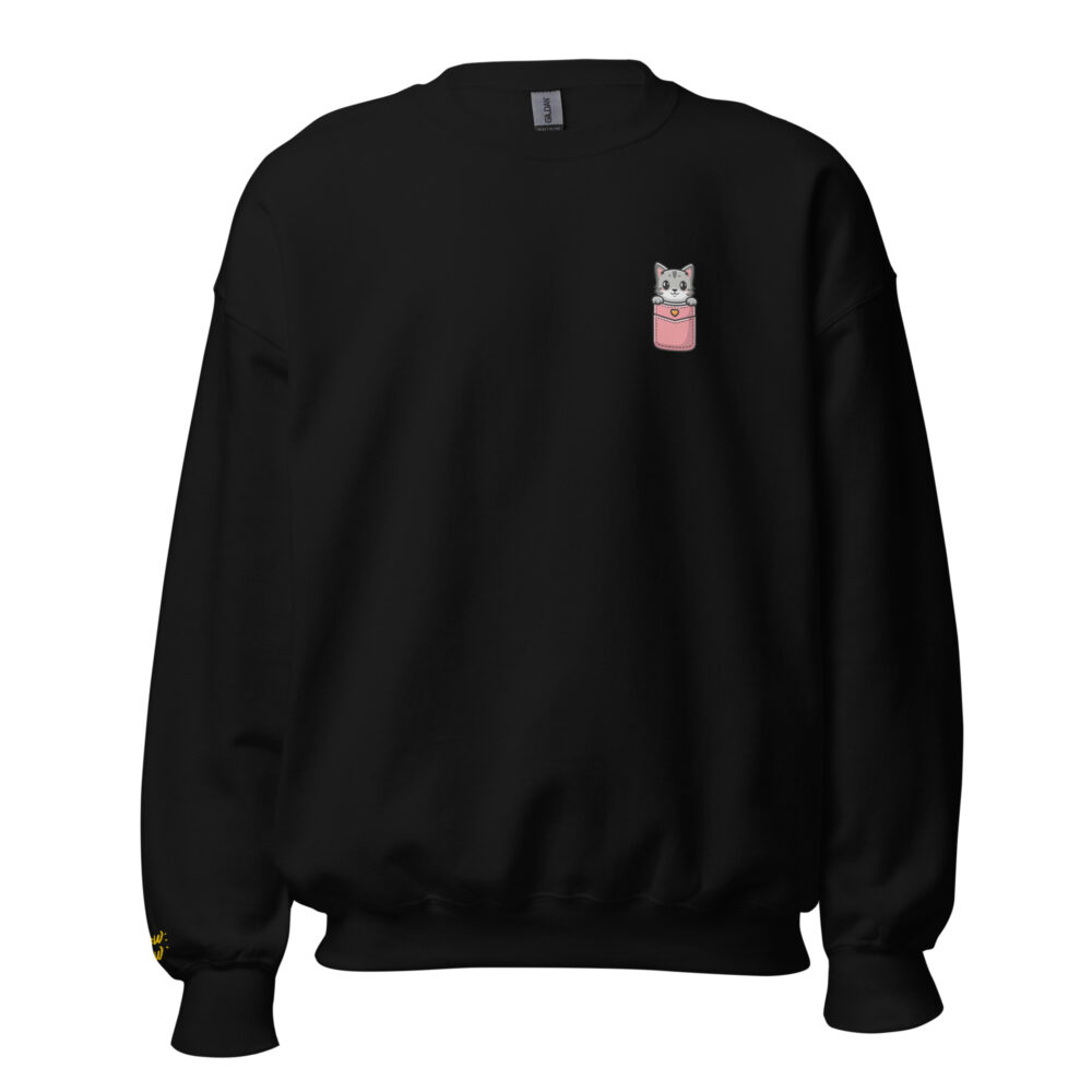 Felpa Girocollo Pink Pocket Kitty