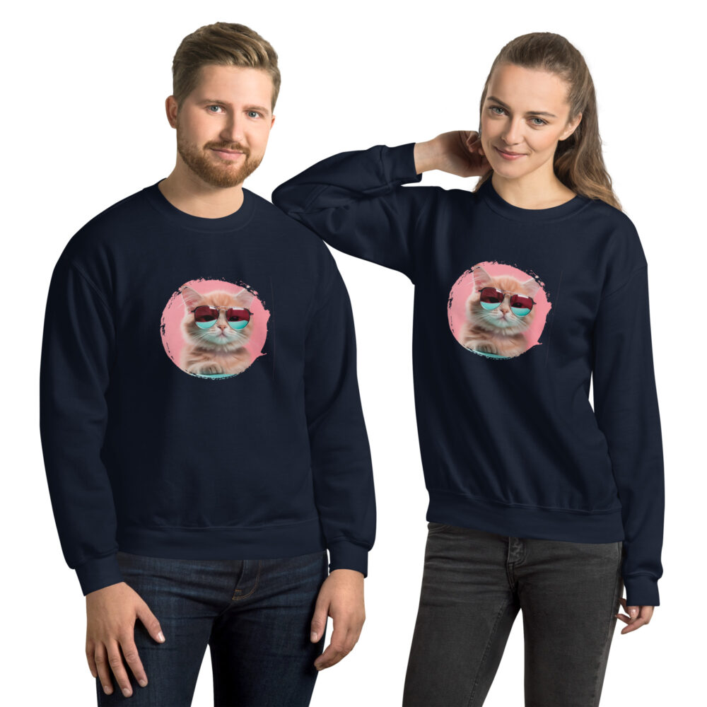 Pink Horizon Cool Cat Crewneck - immagine 5
