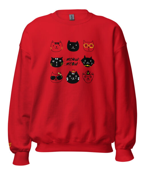 Felpa Girocollo Cat Emotions