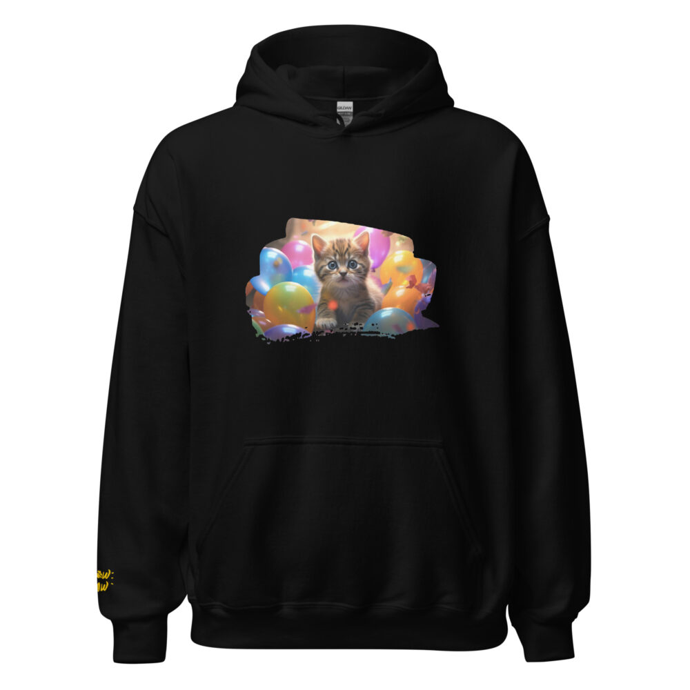 Balloon Party Kitten Celebration Hoodie