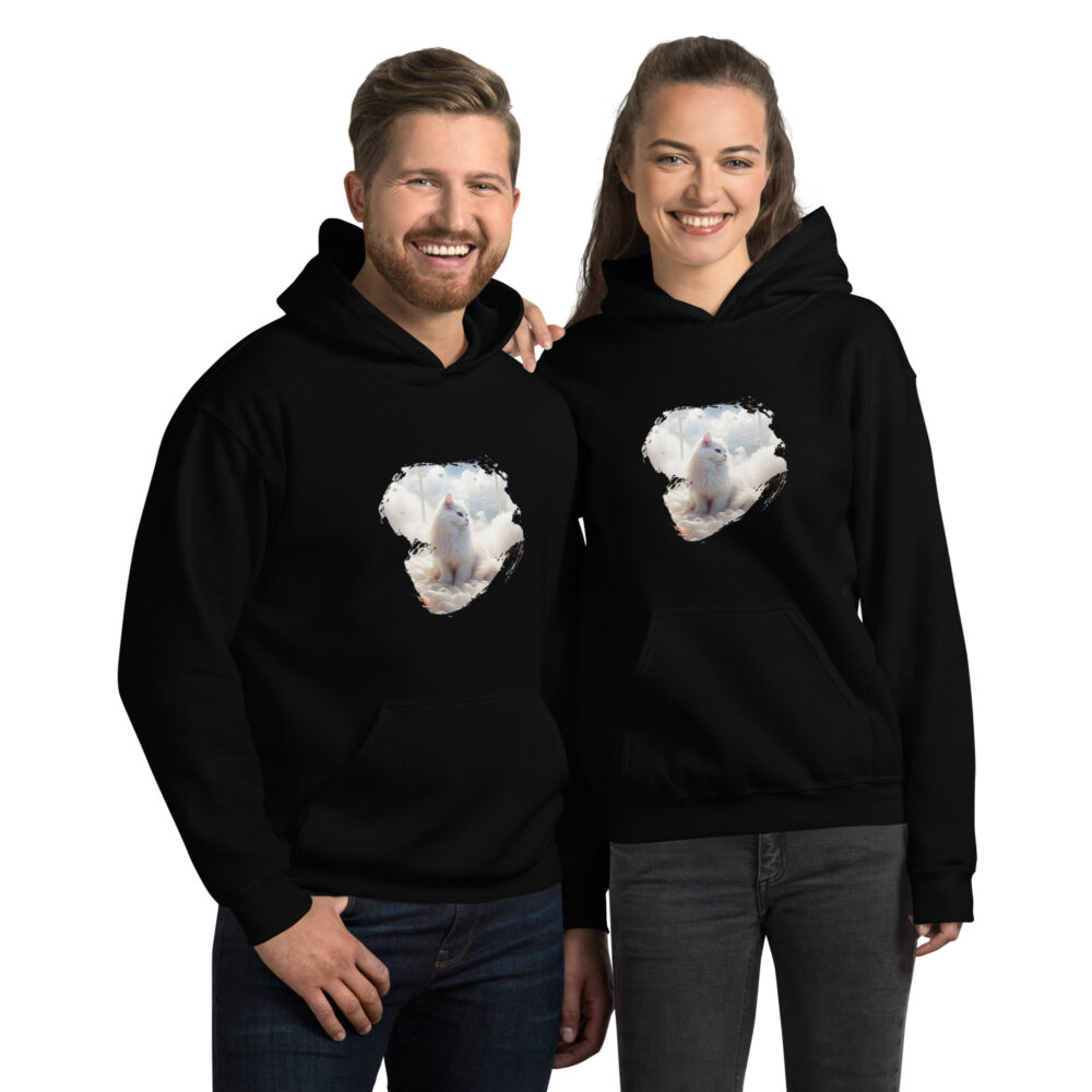 Heavenly White Cat Deluxe Hoodie - immagine 2