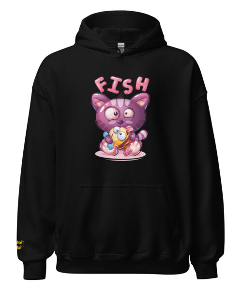 Felpa Fish Obsession Cat
