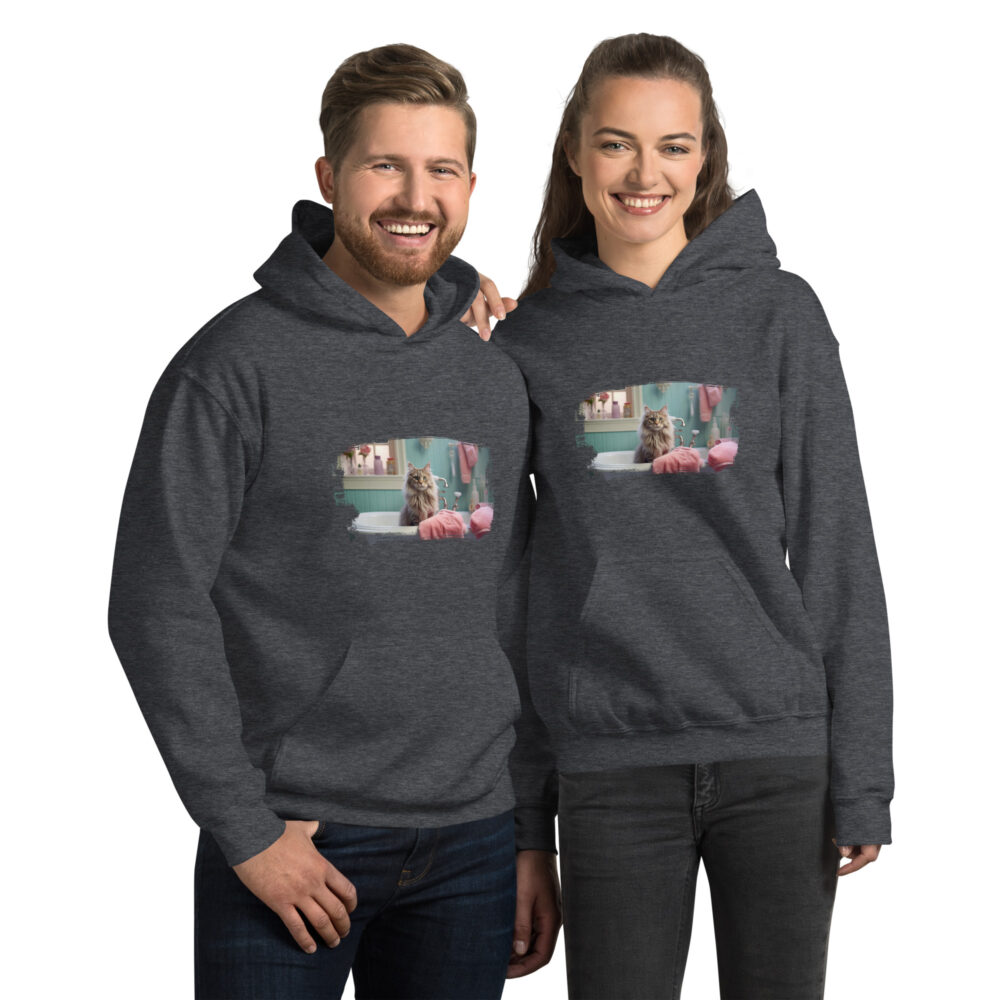 Pastel Bathroom Cat Luxury Hoodie - immagine 16
