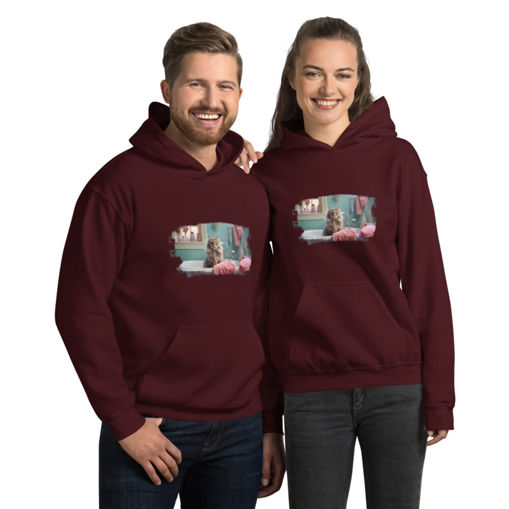 Pastel Bathroom Cat Luxury Hoodie - immagine 12