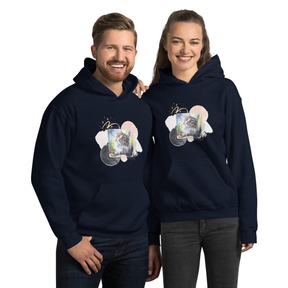 Felpa con Cappuccio Majestic Cat Splendor - immagine 8