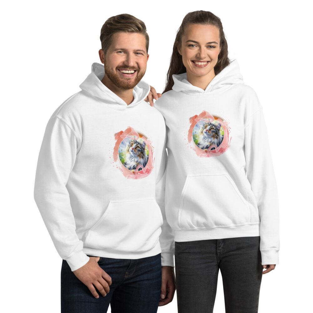 Felpa con Cappuccio Pink Circle Cat - immagine 40