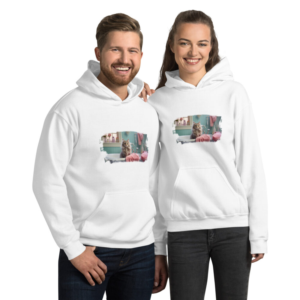 Pastel Bathroom Cat Luxury Hoodie - immagine 36