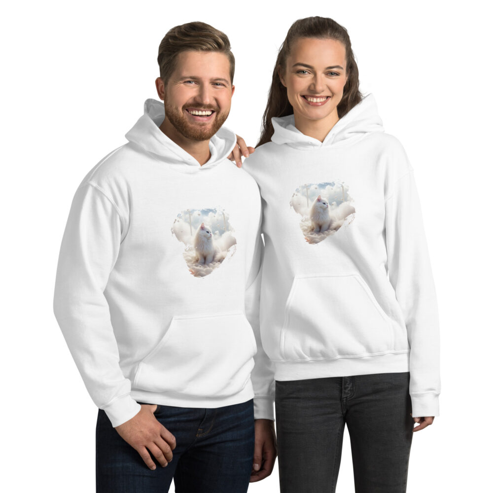 Heavenly White Cat Deluxe Hoodie - immagine 36