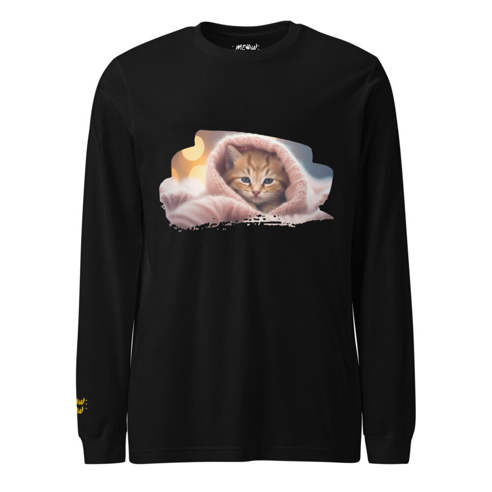 Cozy Pink Blanket Kitten Long Sleeve