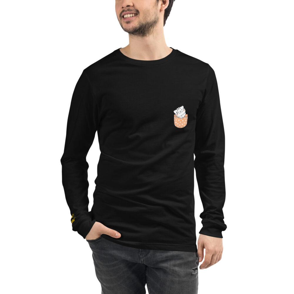 T-Shirt Maniche Lunghe Orange Pocket Tiger - immagine 4