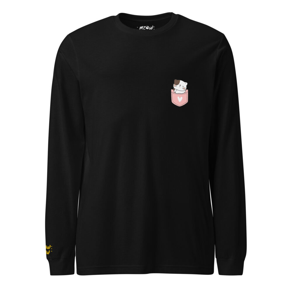 T-Shirt Maniche Lunghe Heart Pocket Kitty