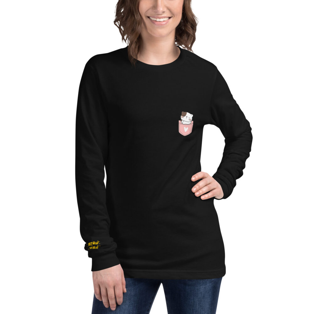 T-Shirt Maniche Lunghe Heart Pocket Kitty - immagine 2