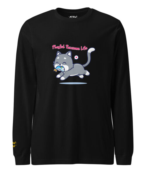 T-shirt Manica Lunga Vita Giocosa Felina