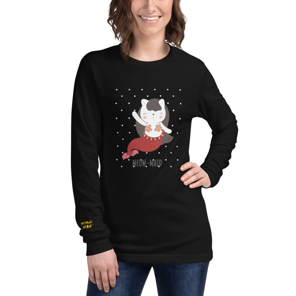 Feline Mermaid Long Sleeve T-shirt - immagine 2