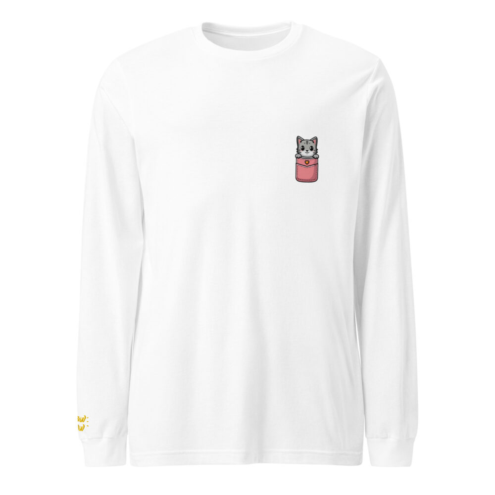 T-Shirt Maniche Lunghe Pink Pocket Kitty - immagine 11