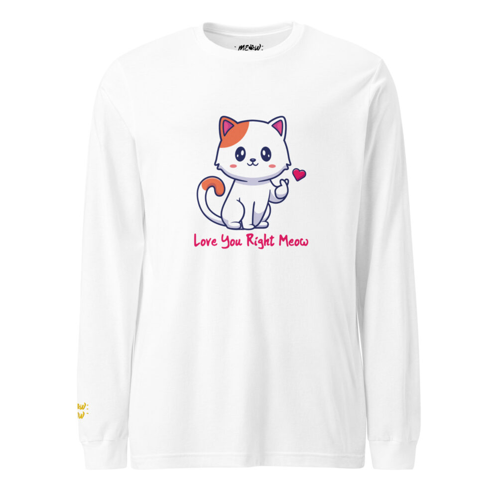 T-shirt Manica Lunga Love You Right Meow - immagine 11