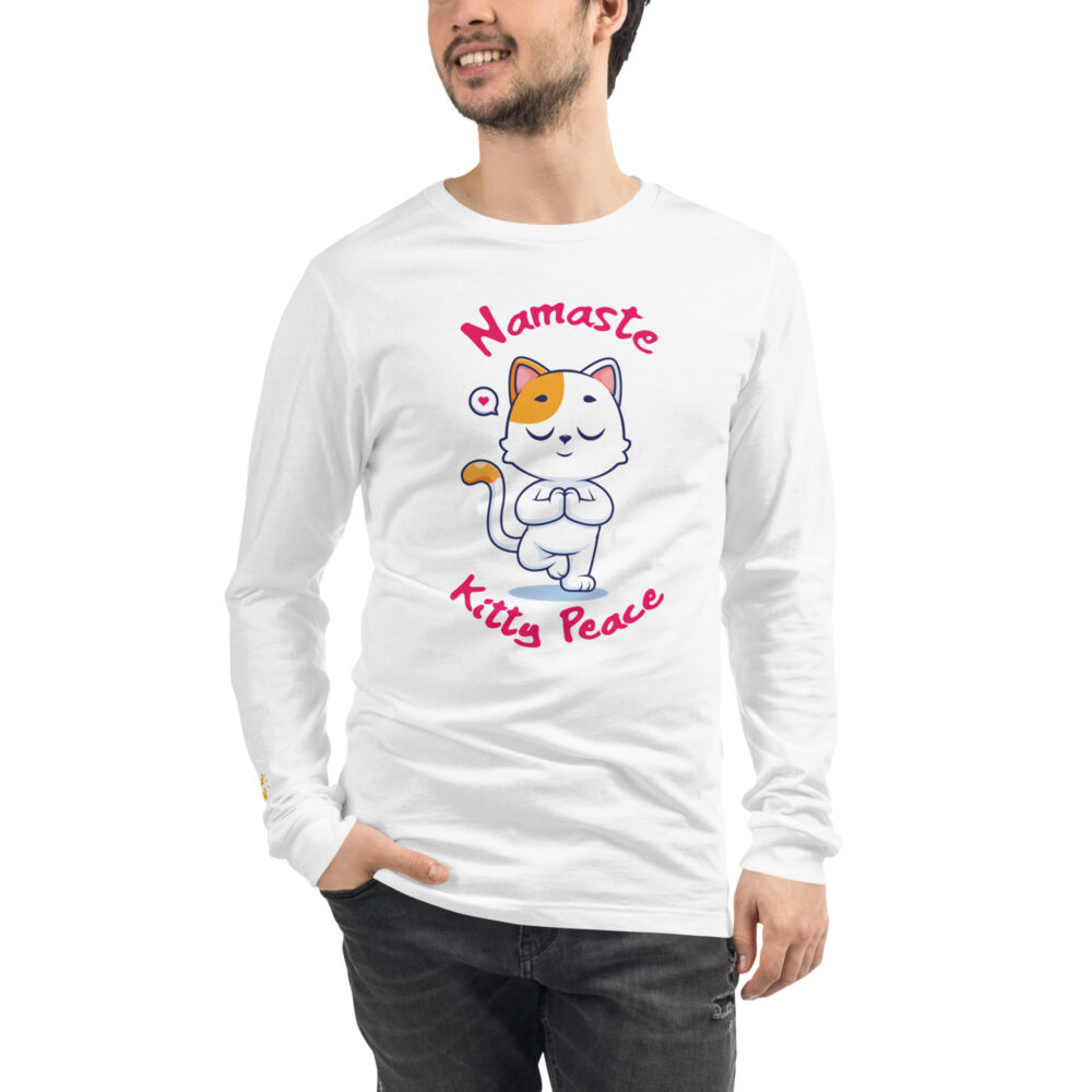T-shirt Manica Lunga Gattino Namaste - immagine 7