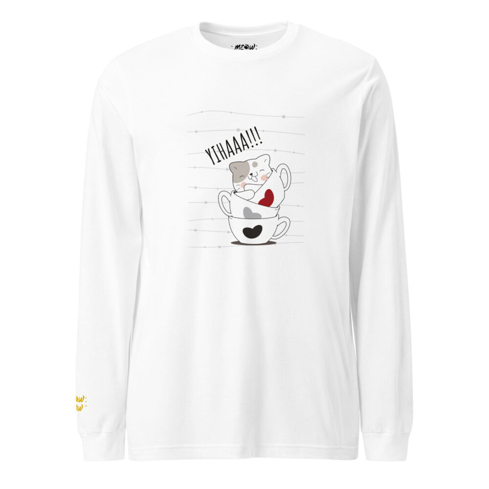 Stacked Cups Cat Long Sleeve T-shirt - immagine 11