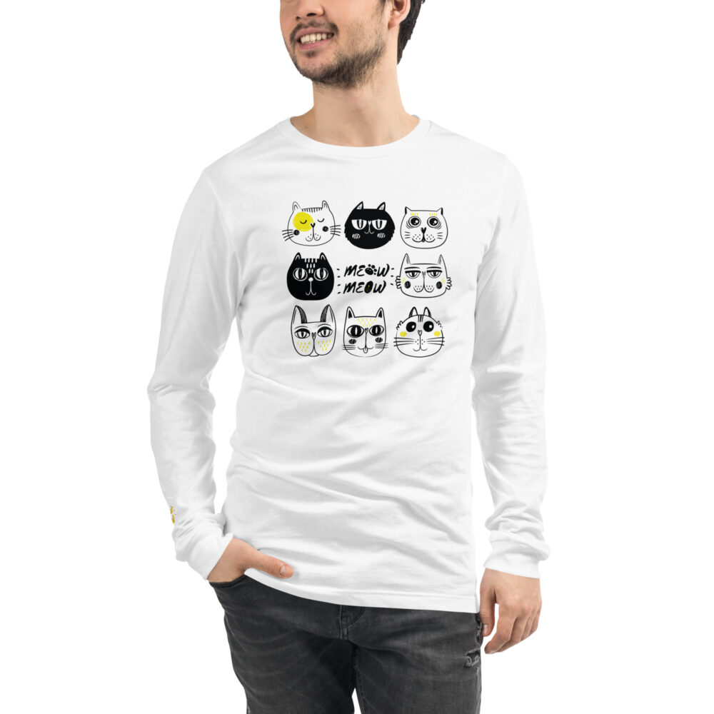 T-shirt Manica Lunga Cat Emotions - immagine 4