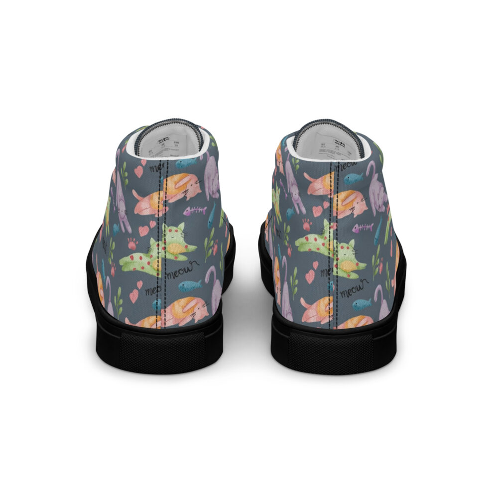 Garden Cats - Sneakers alte in tela da donna - immagine 31