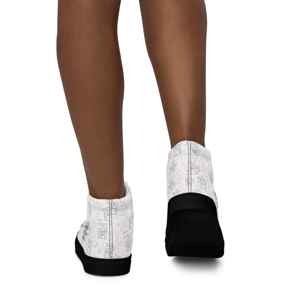 Winters Cozy Cats - Sneakers alte in tela da donna - immagine 9