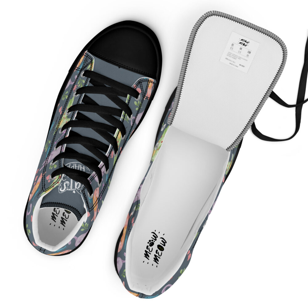 Garden Cats - Sneakers alte in tela da donna - immagine 7