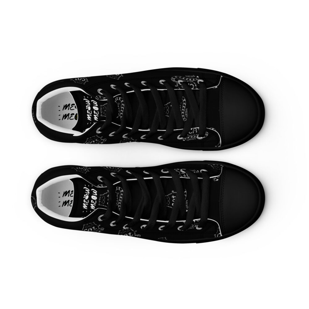 Meow Cat - Sneakers alte in tela da donna - immagine 35