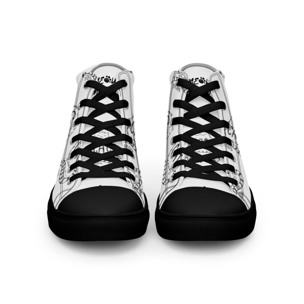 Cat Sketch - Sneakers alte in tela da donna - immagine 34