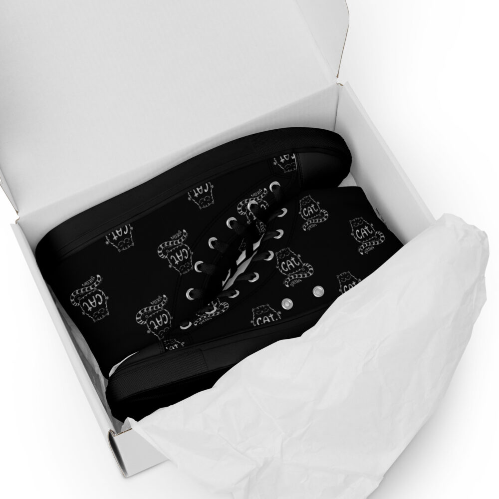 Meow Cat - Sneakers alte in tela da donna - immagine 11