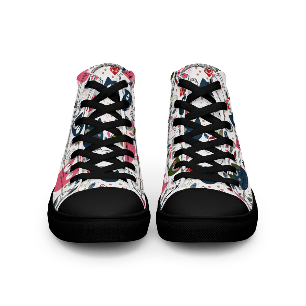 Happy Cat Faces - Sneakers alte in tela da donna - immagine 34